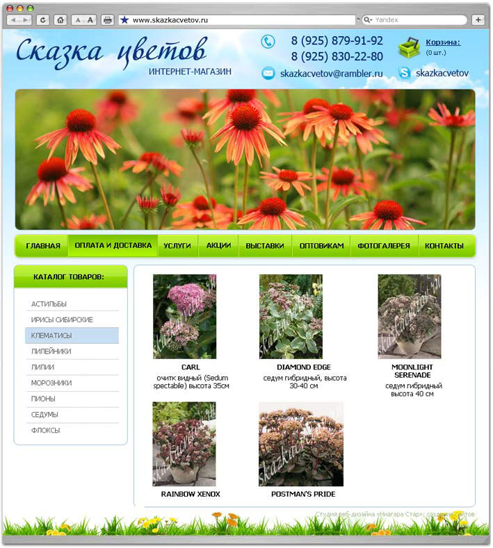 Сайт интернет магазин Сайт сказка цветов