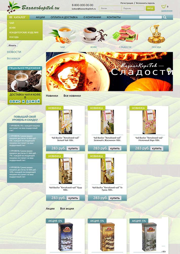 Сайт интернет магазин Bazaarkopiteh
